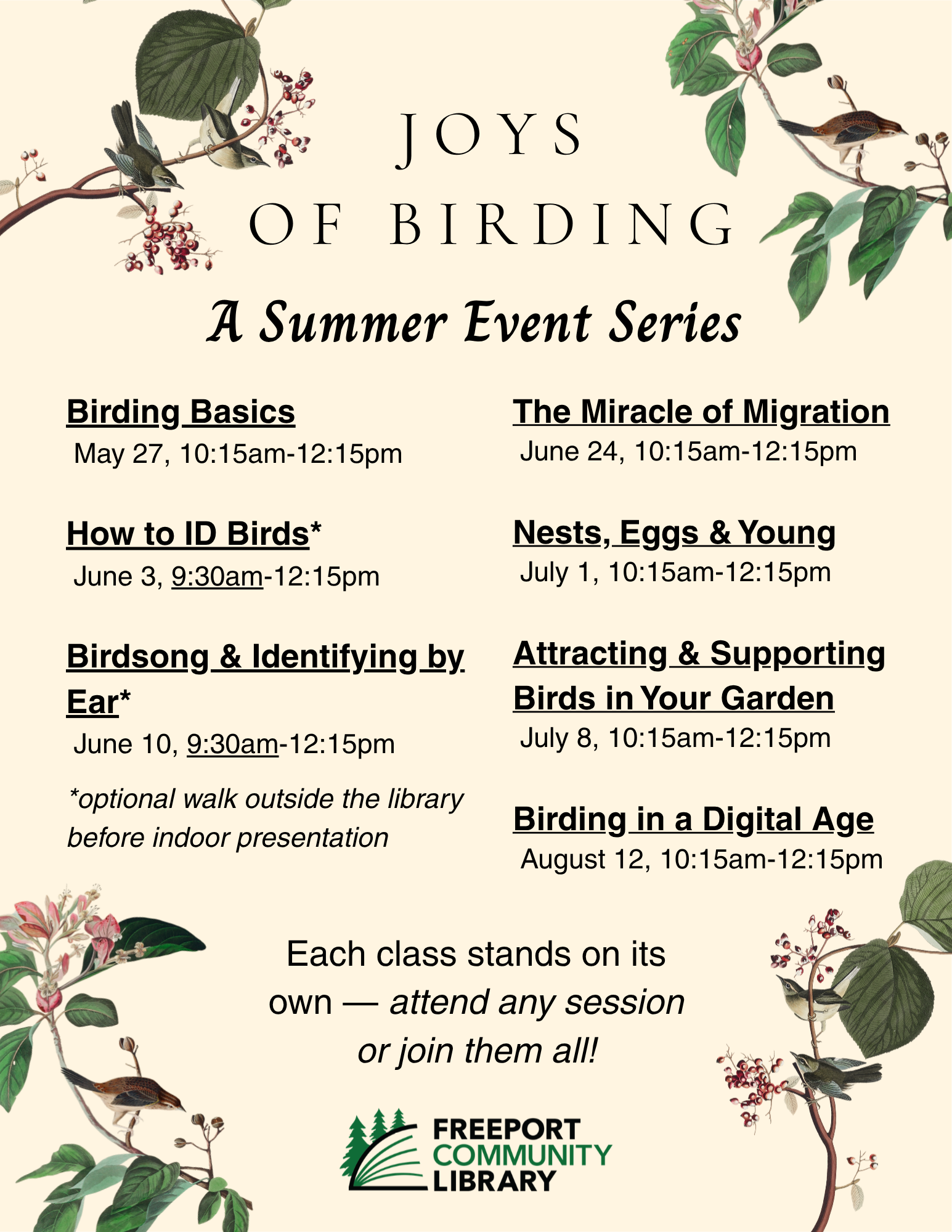 Joys of Birding program series